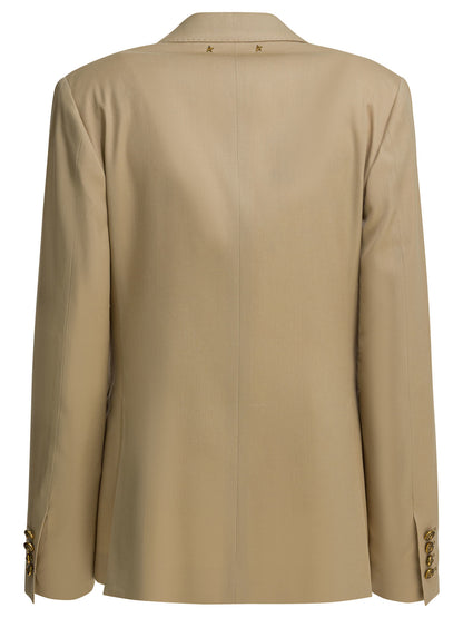 Double-breasted blazer in virgin wool Jackets and Coats