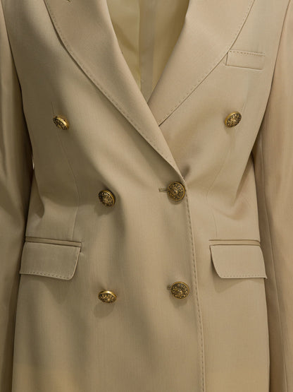 Double-breasted blazer in virgin wool Jackets and Coats