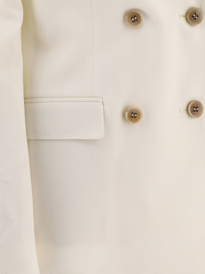 Double-breasted blazer in virgin wool Jackets and Coats