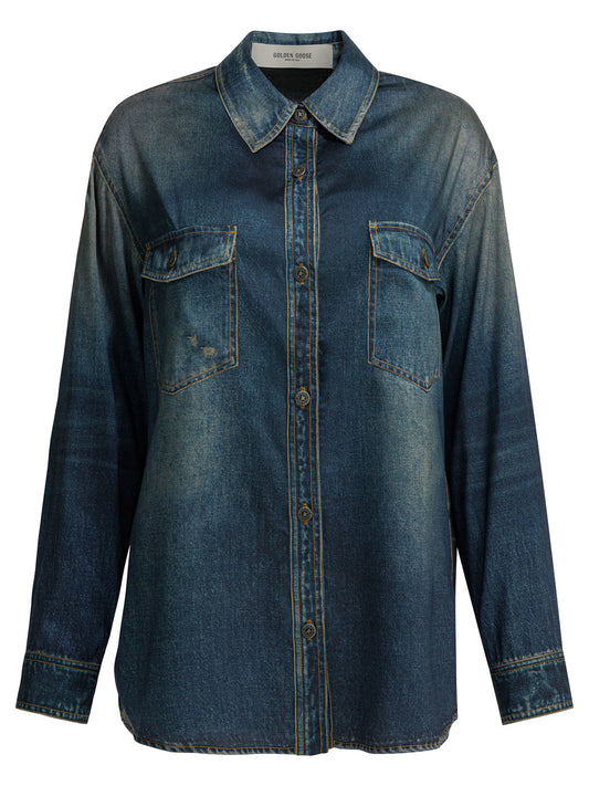 Denim overshirt jacket Jackets and Coats