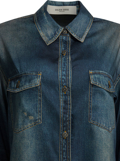 Denim overshirt jacket Jackets and Coats