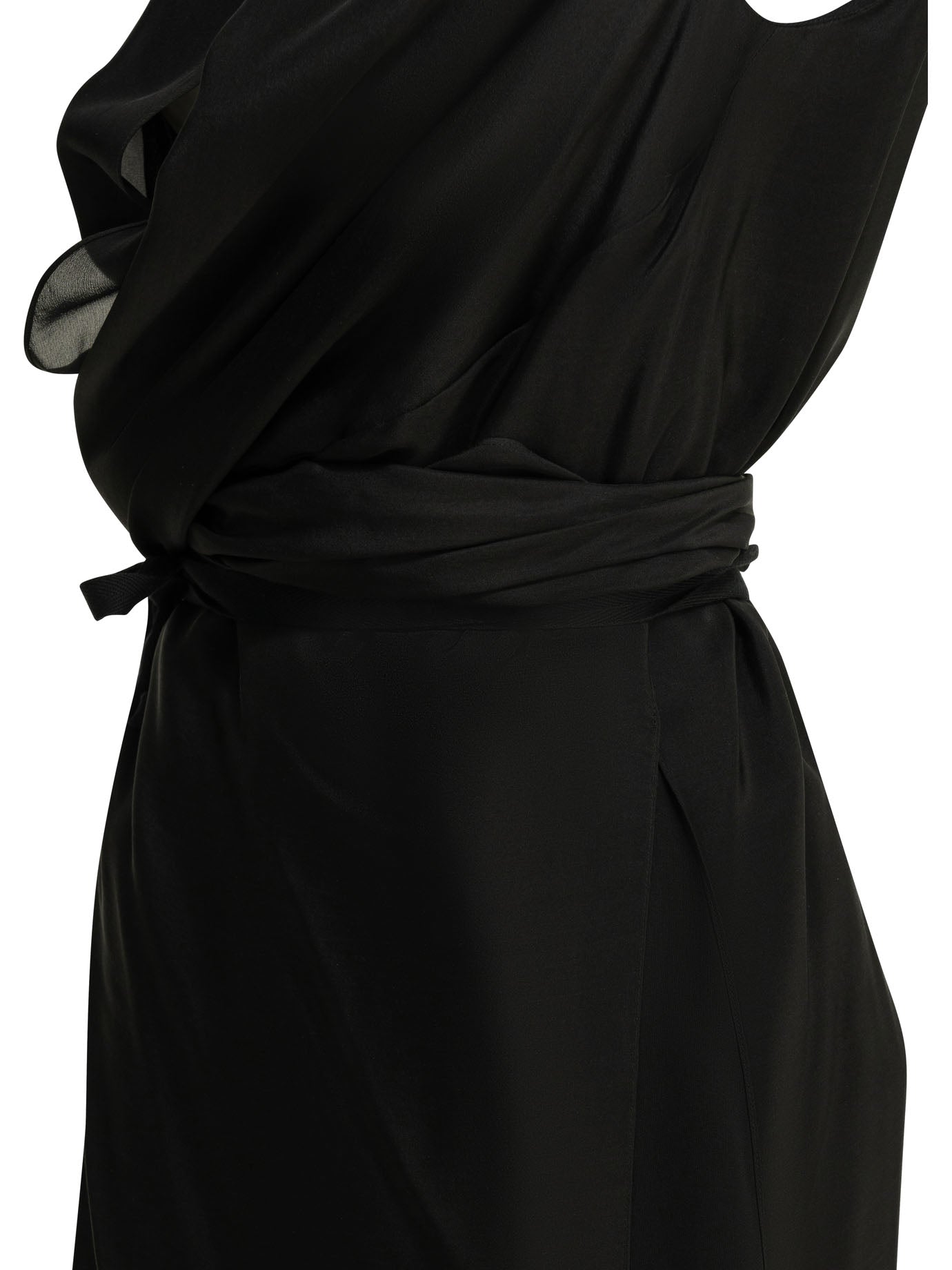Draped silk midi dress Dresses