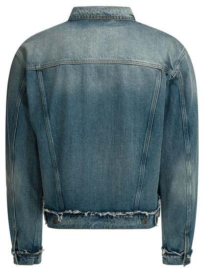 Worn denim efect jacket Jackets and Coats
