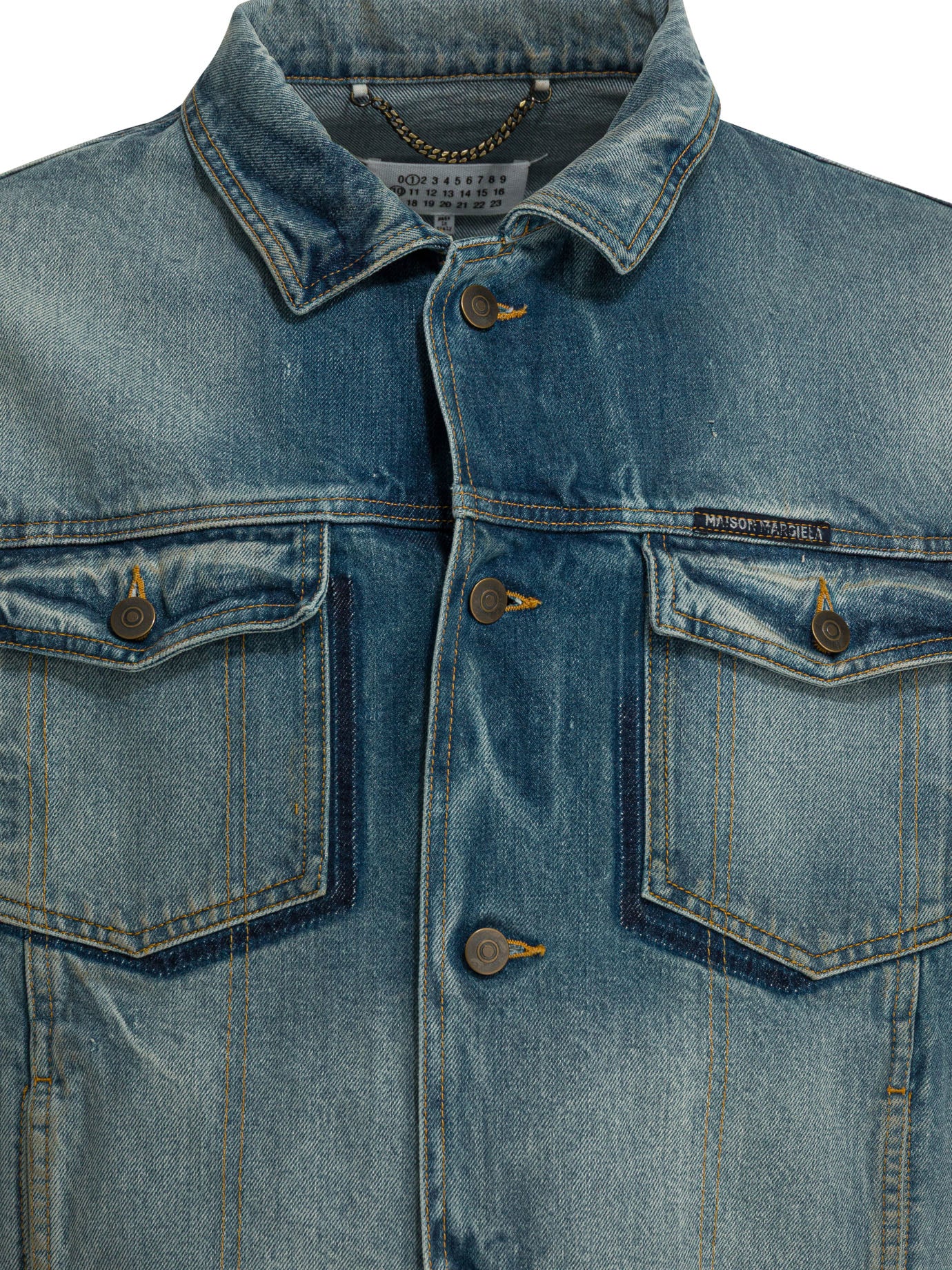 Worn denim efect jacket Jackets and Coats
