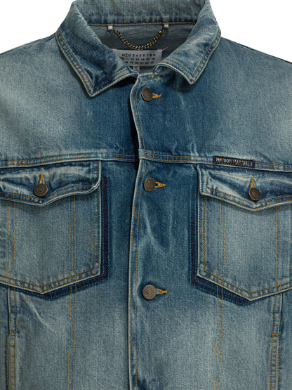 Worn denim efect jacket Jackets and Coats