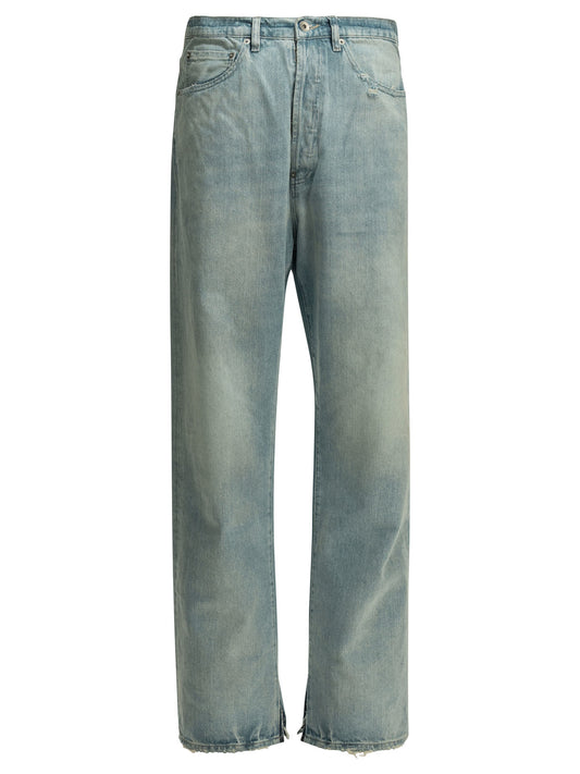 Straight-leg jeans with buckle Jeans