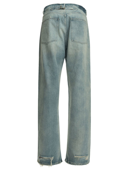 Straight-leg jeans with buckle Jeans