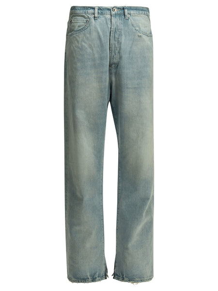 Straight-leg jeans with buckle Jeans