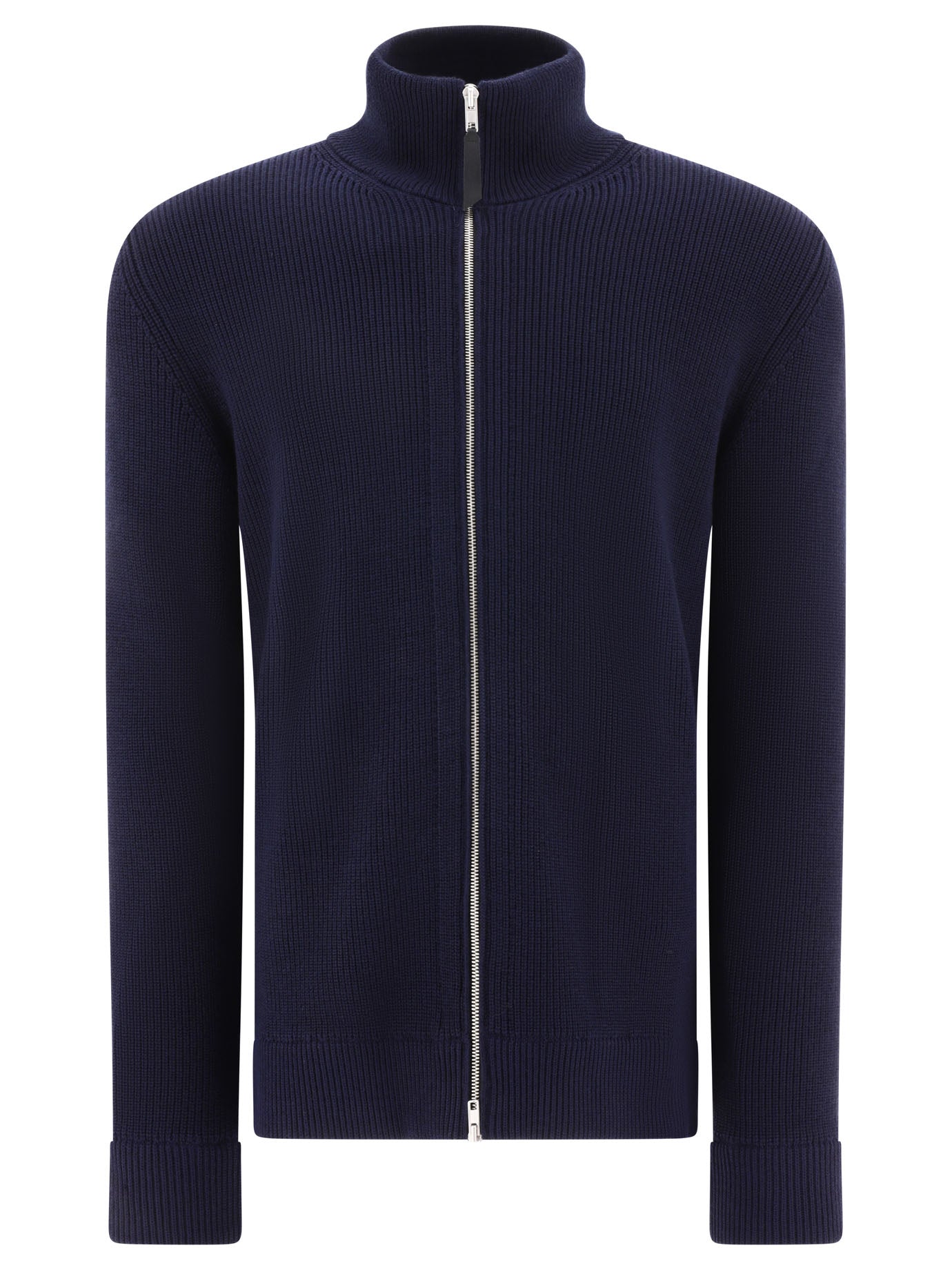 Cotton and wool zippered malgione Knitwear