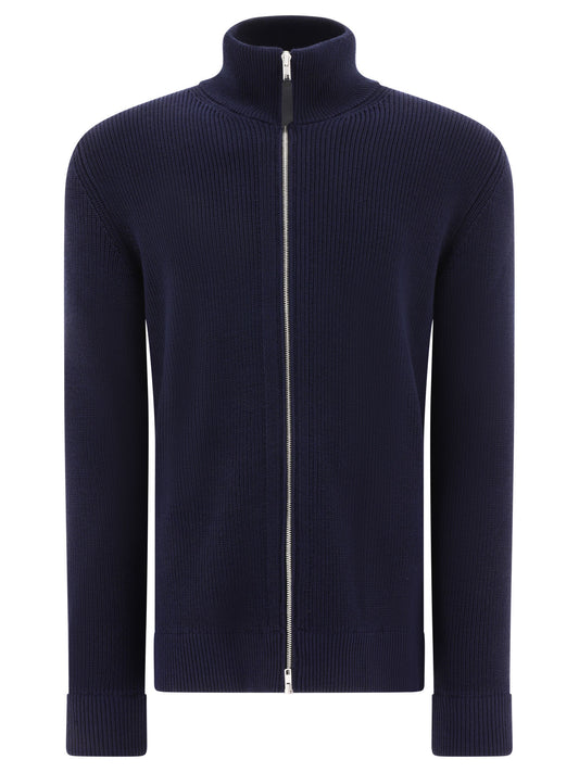 Cotton and wool zippered malgione Knitwear