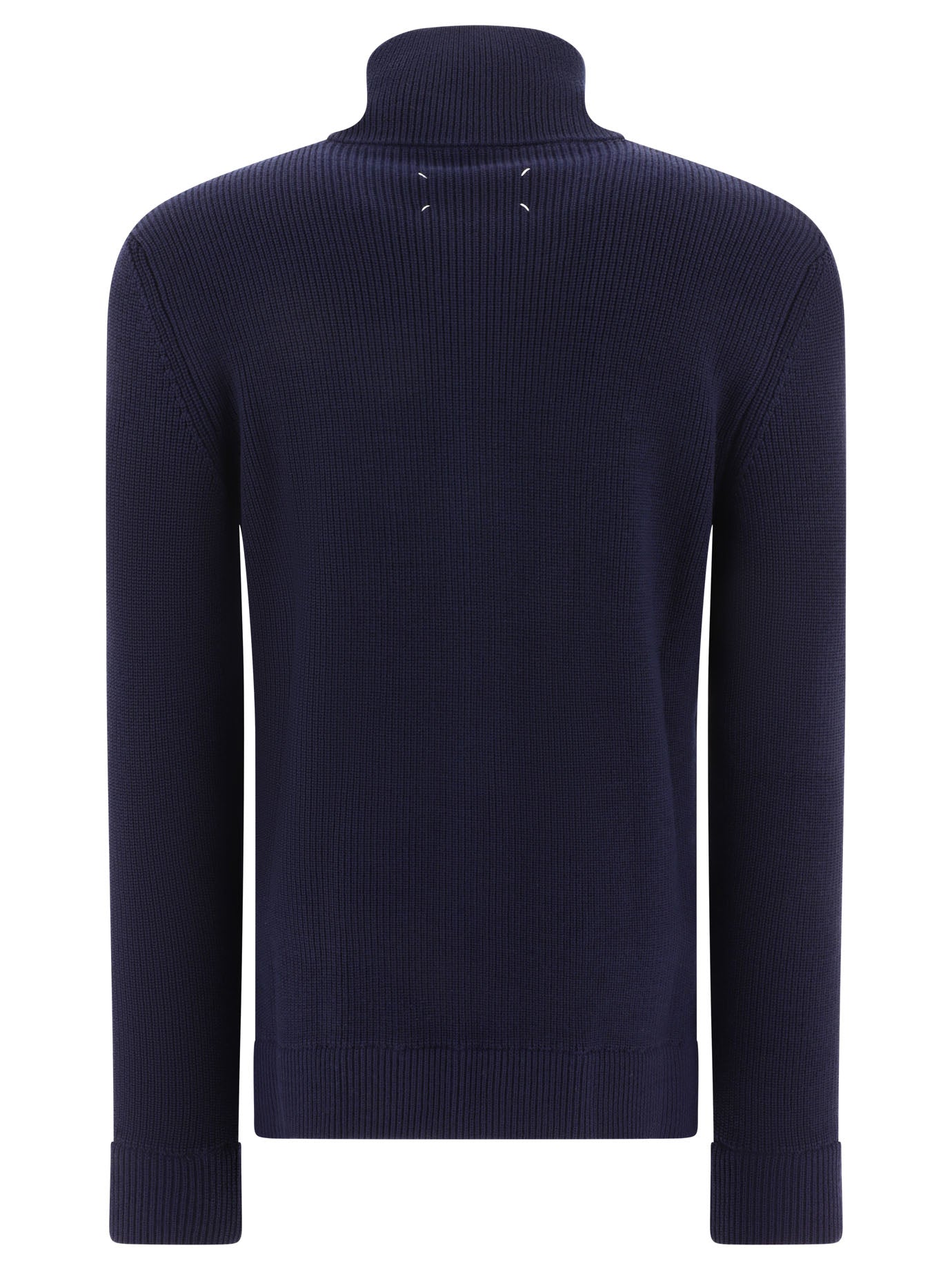 Cotton and wool zippered malgione Knitwear