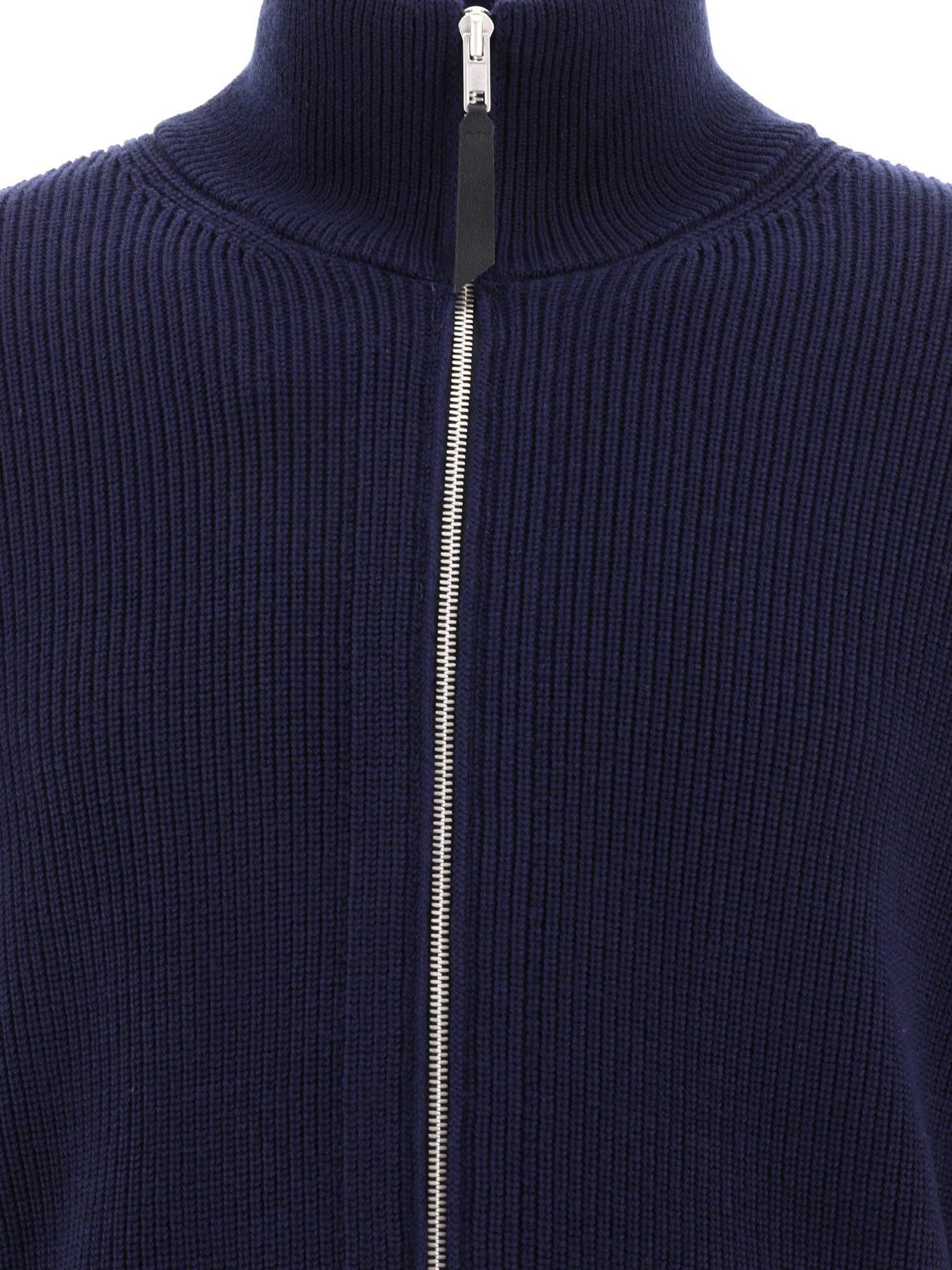 Cotton and wool zippered malgione Knitwear