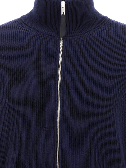 Cotton and wool zippered malgione Knitwear