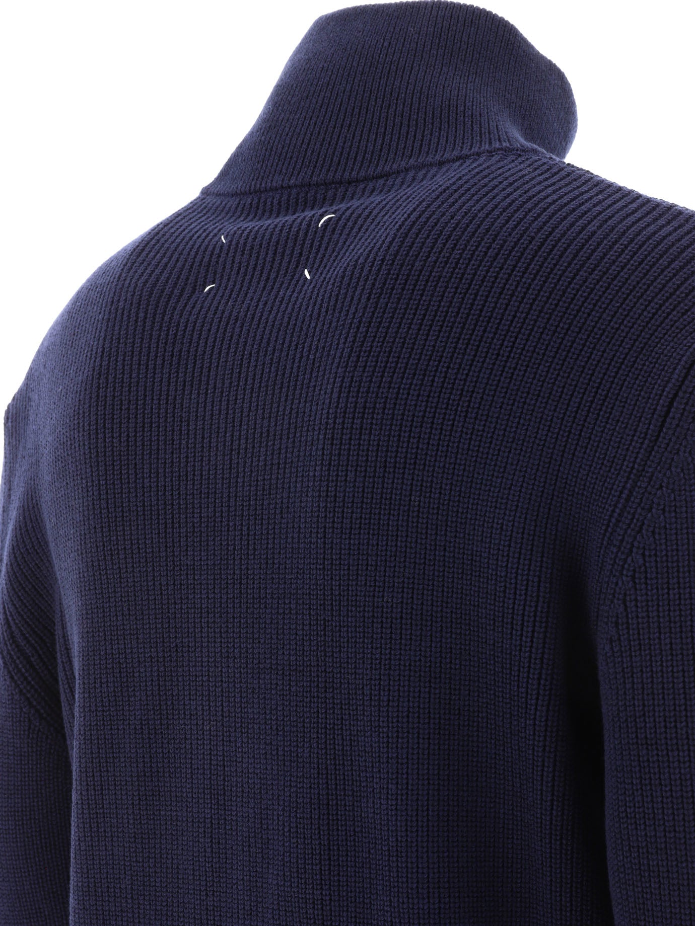 Cotton and wool zippered malgione Knitwear