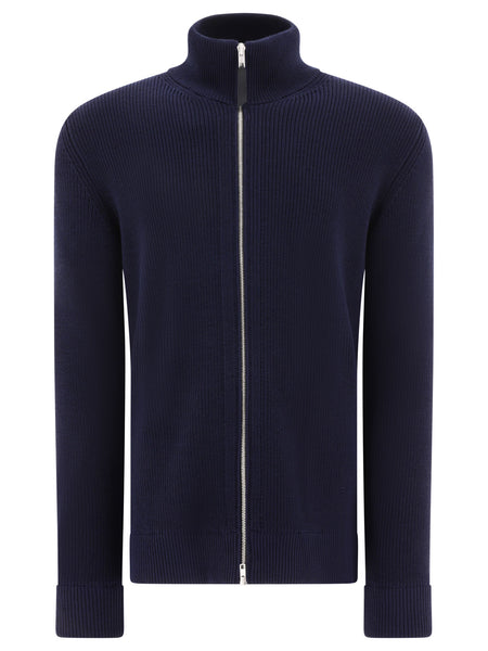 Cotton and wool zippered malgione Knitwear