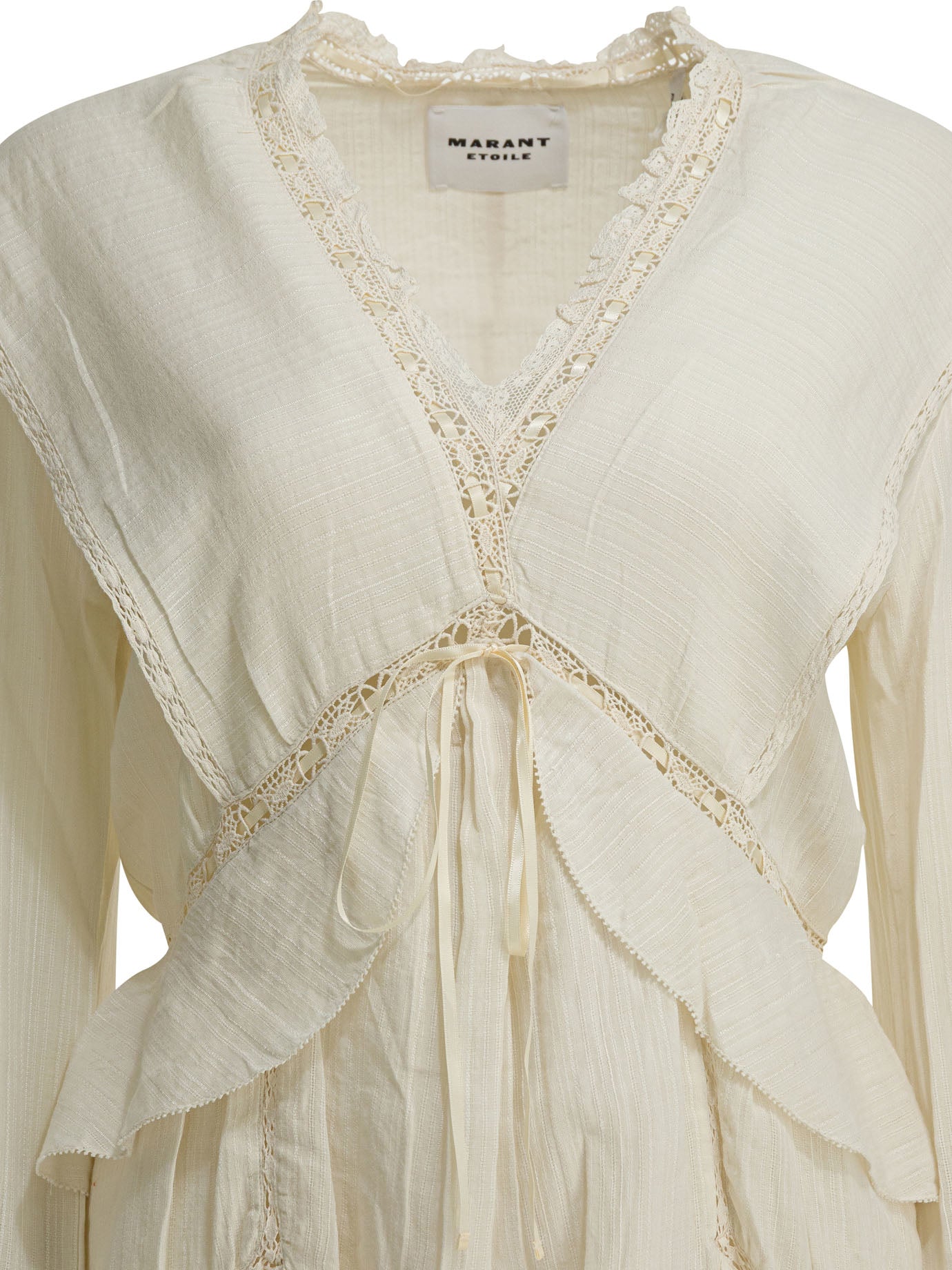 "Damya" cotton and linen short dress Dresses