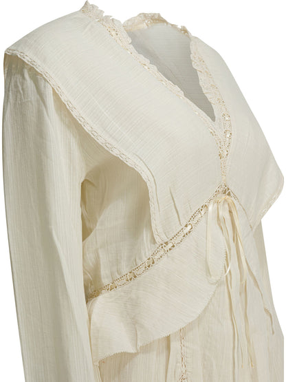 "Damya" cotton and linen short dress Dresses