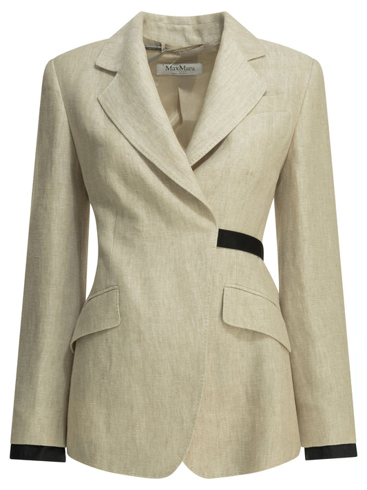 Linen double-breasted blazer Jackets and Coats