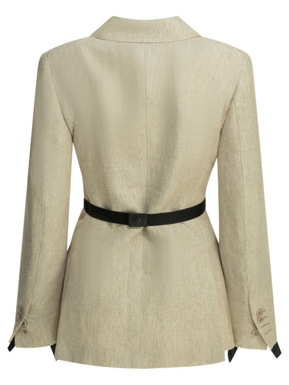 Linen double-breasted blazer Jackets and Coats