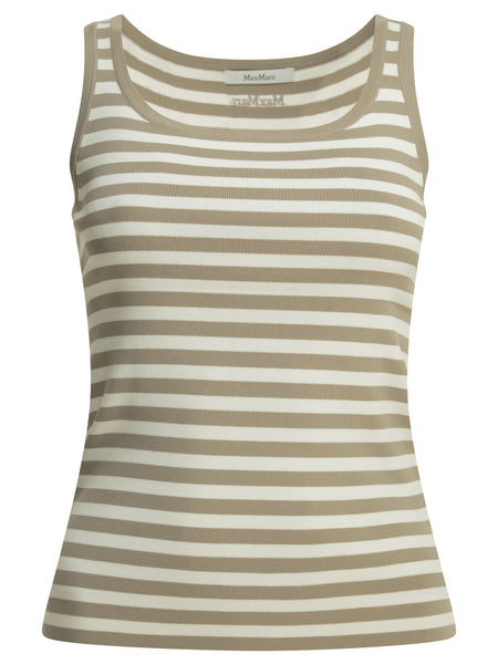 Striped fitted tank top Tops
