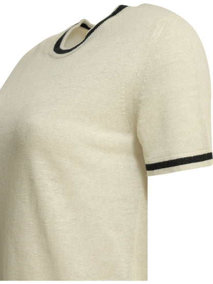 Linen crew-neck sweater Knitwear