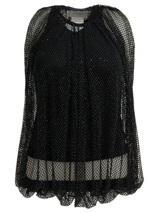 Sleeveless mesh top Tops