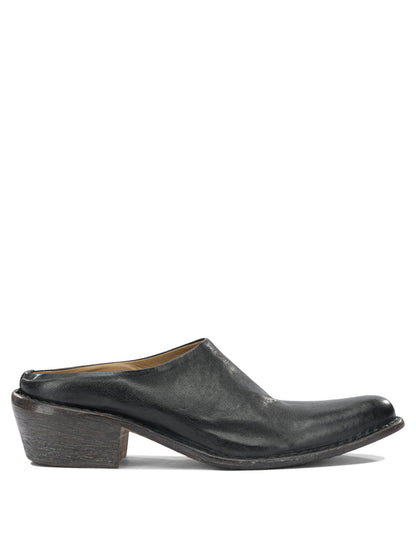 40MM Leather Sabot Sandals
