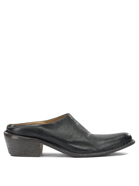 40MM Leather Sabot Sandals