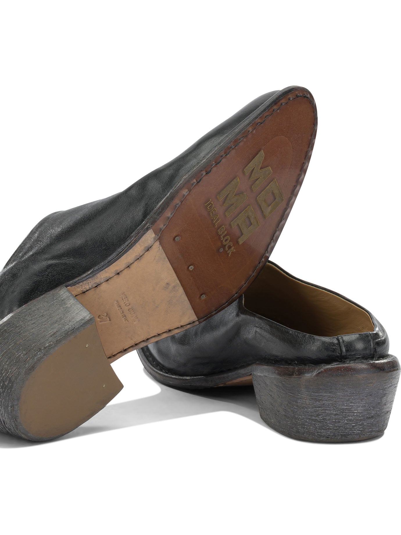 40MM Leather Sabot Sandals