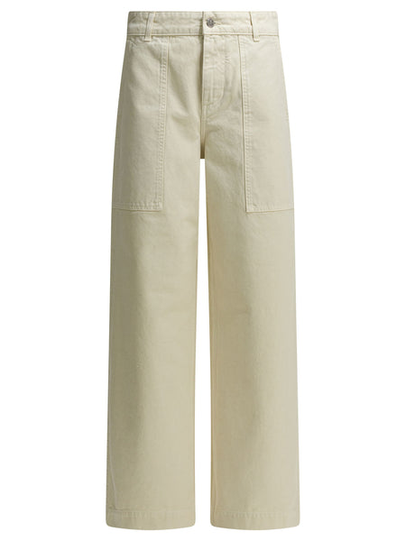 Cotton wide pants Trousers
