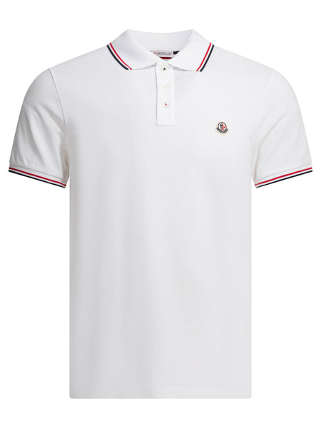 Cotton pique polo shirt with logo patch Polo shirts