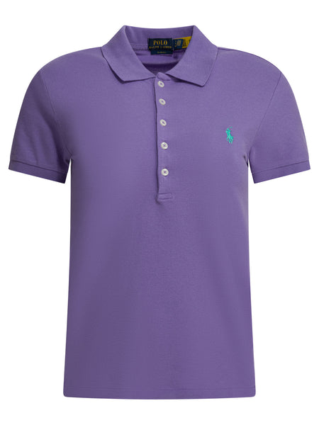 Slim-fit stretch polo shirt with logo Polo shirts
