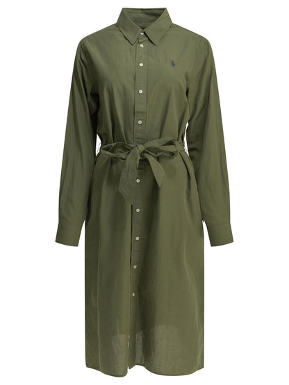 Chemisier midi dress with logo Dresses