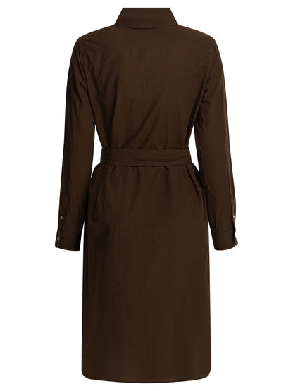 Cotton and linen midi dress Dresses