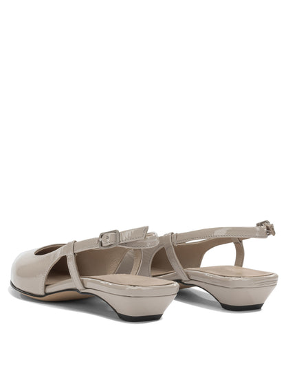 Slingback in pelle Heeled shoes