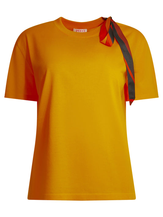 Knitted crew neck T-shirt T-shirts