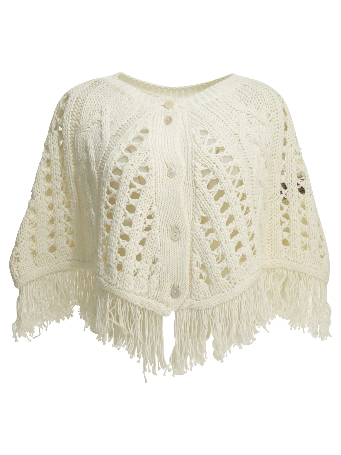 Perforated cotton cape Jackets and Coats