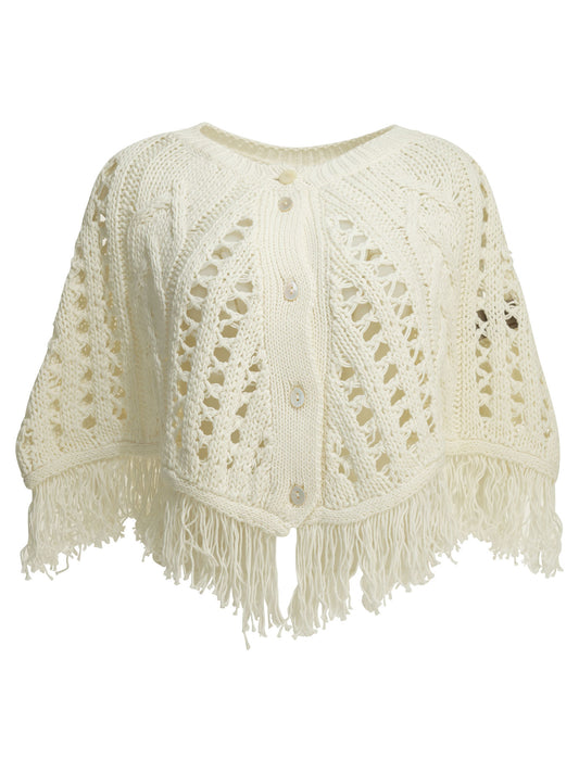 Perforated cotton cape Jackets and Coats