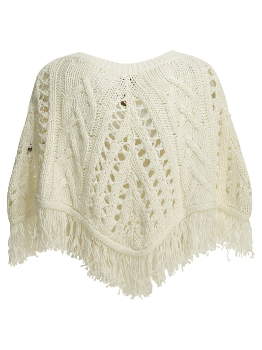 Perforated cotton cape Jackets and Coats