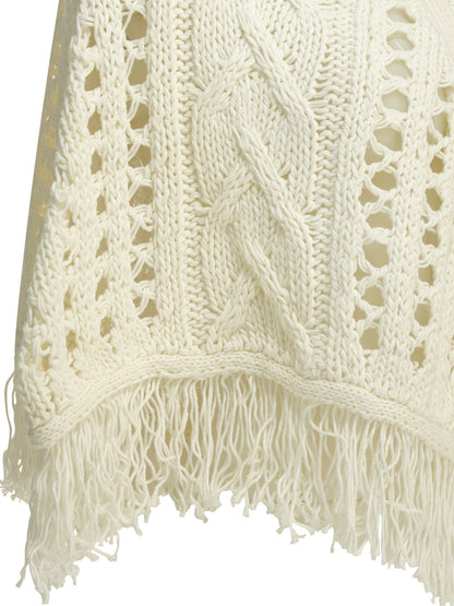 Perforated cotton cape Jackets and Coats
