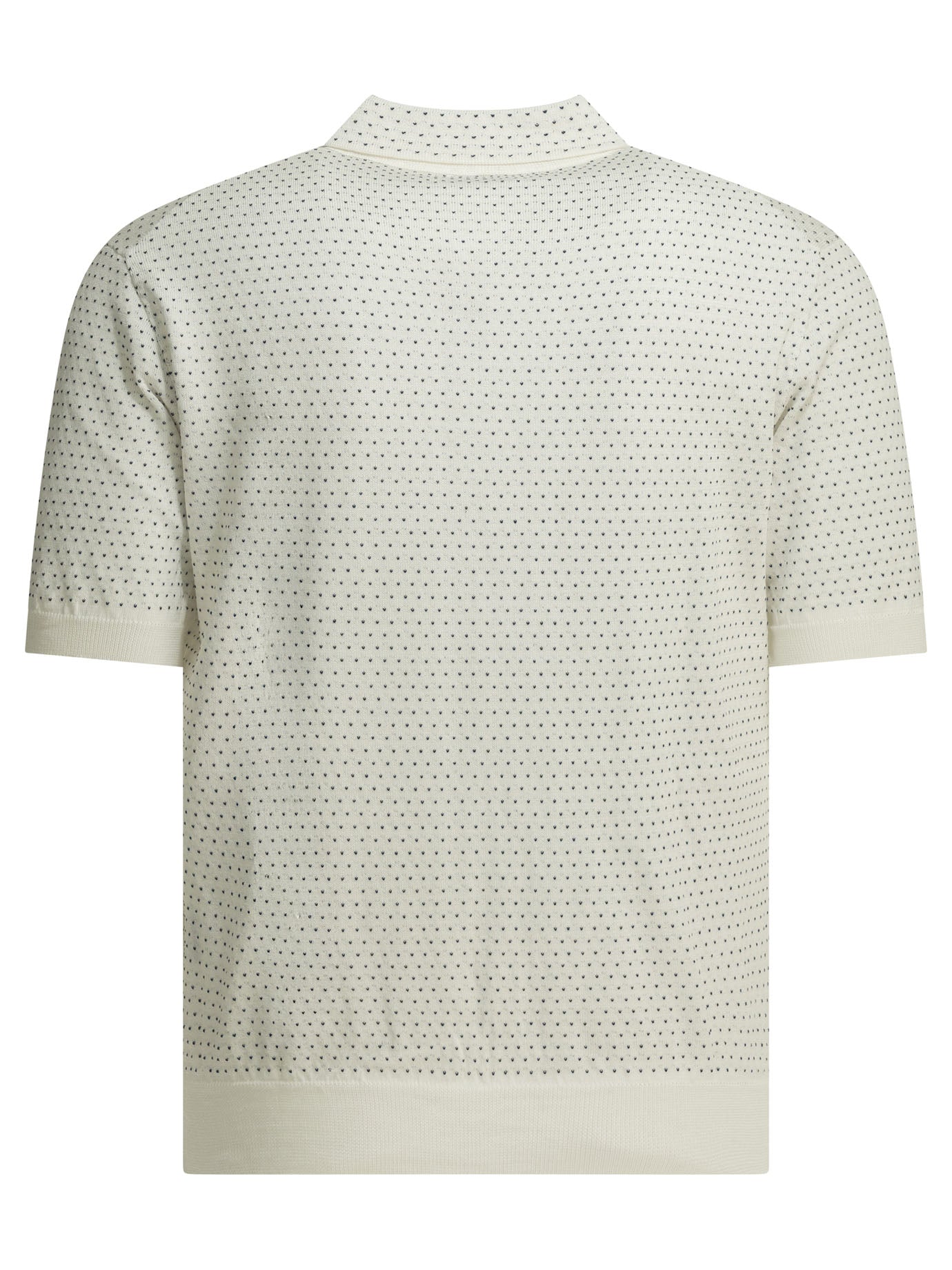 Textured knit polo shirt buttons Polo shirts