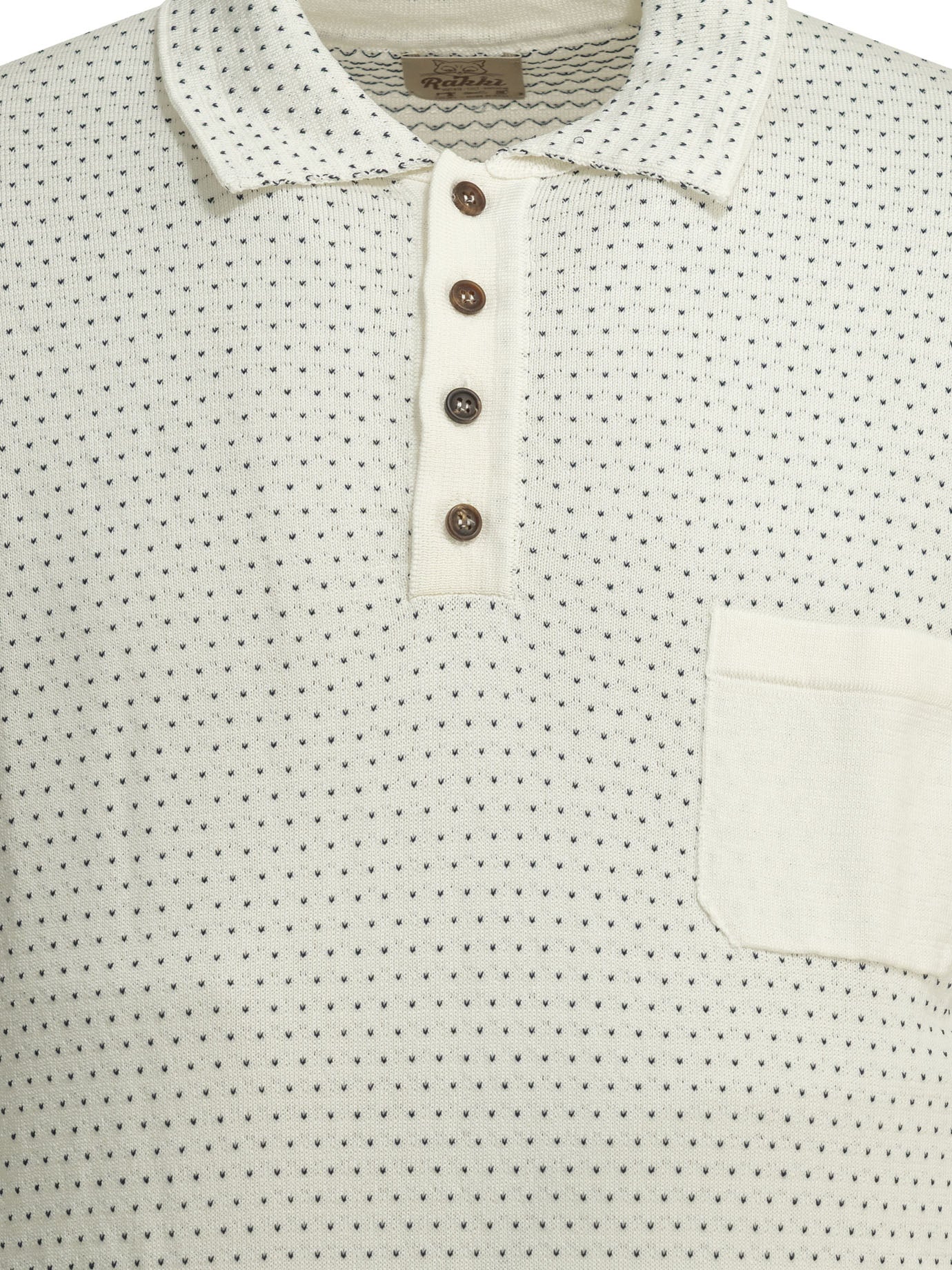 Textured knit polo shirt buttons Polo shirts