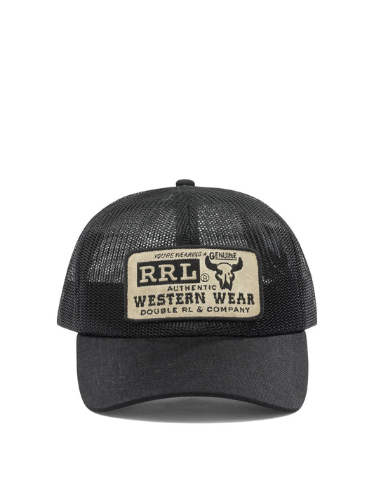 Mesh and denim trucker hat Hats