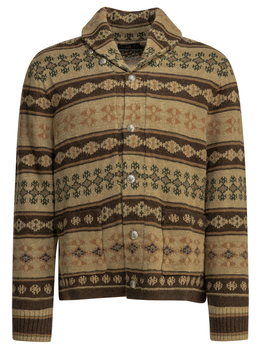 Woven knit cardigan Knitwear