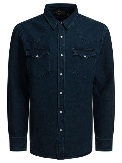 Indigo suede western shirt Shirts