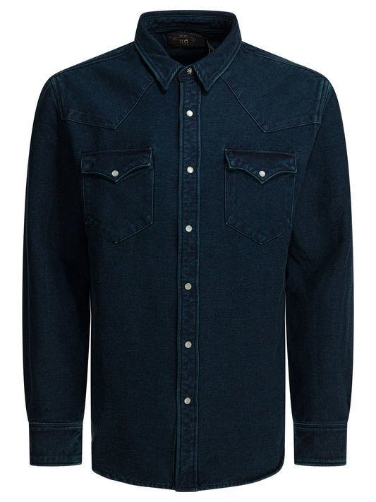 Indigo suede western shirt Shirts