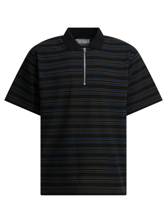 Striped buttonless polo shirt Polo shirts