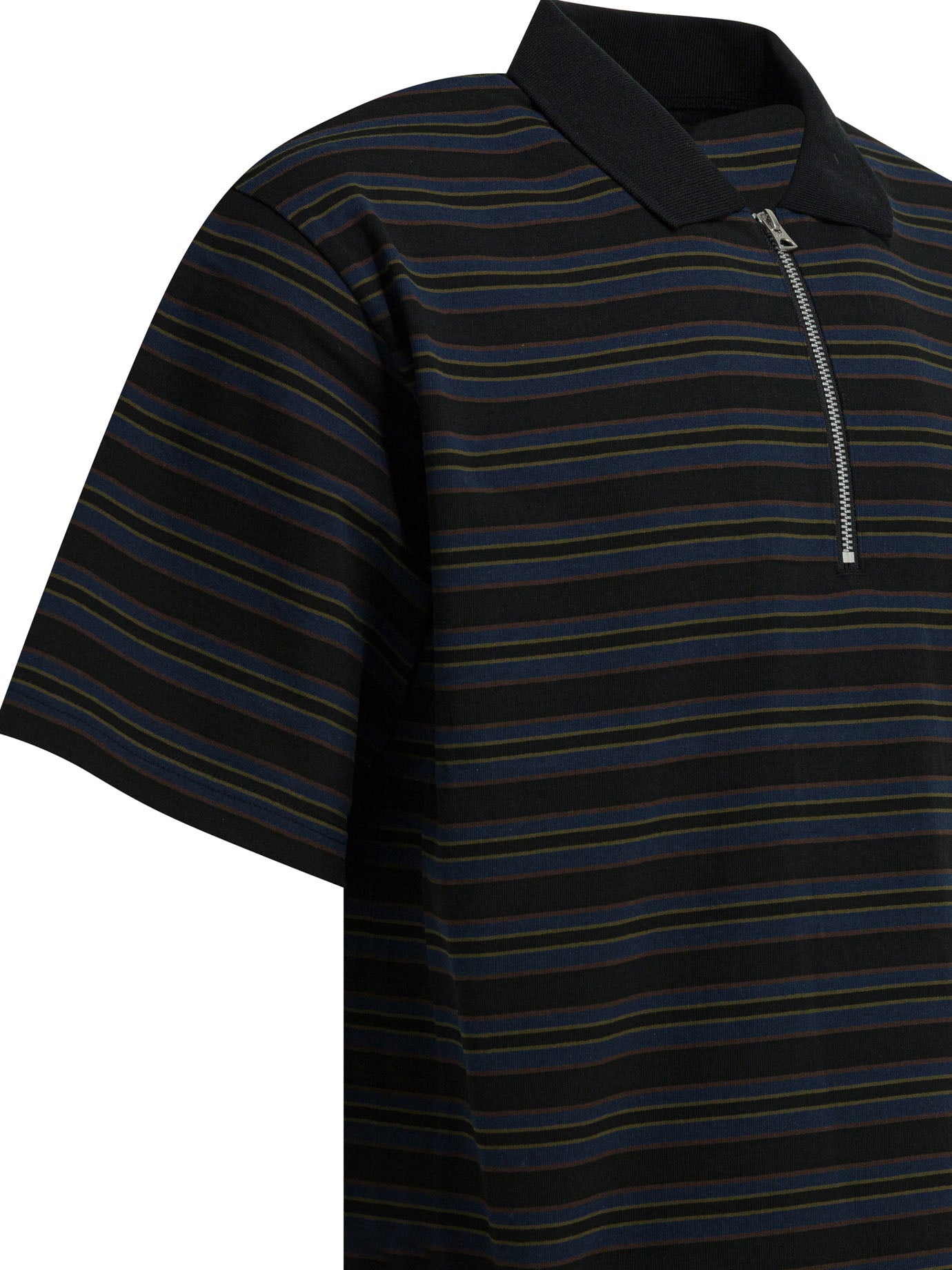 Striped buttonless polo shirt Polo shirts