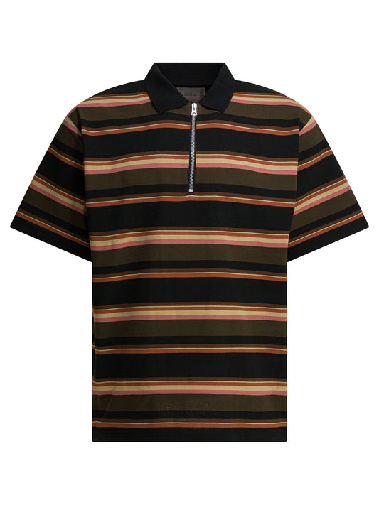 Striped buttonless polo shirt Polo shirts