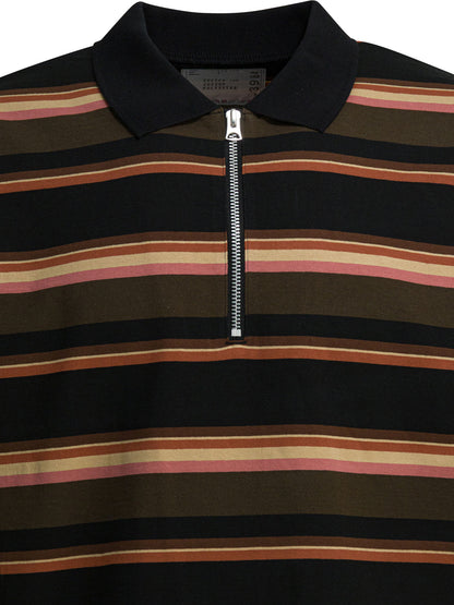 Striped buttonless polo shirt Polo shirts